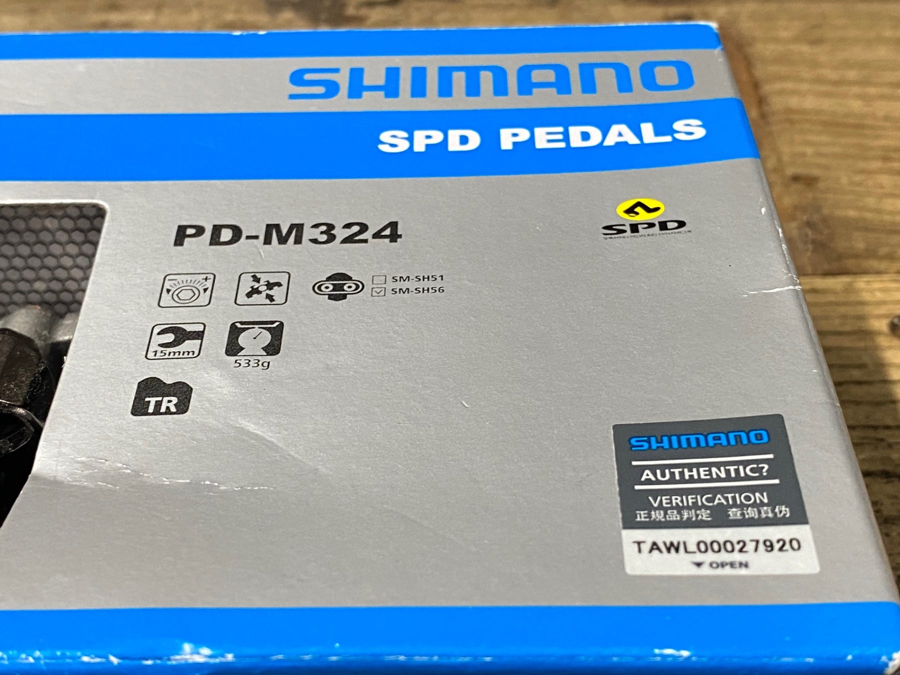 KA486 シマノ SHIMANO SPD PD-M324 ビンディングペダル 片面フラット