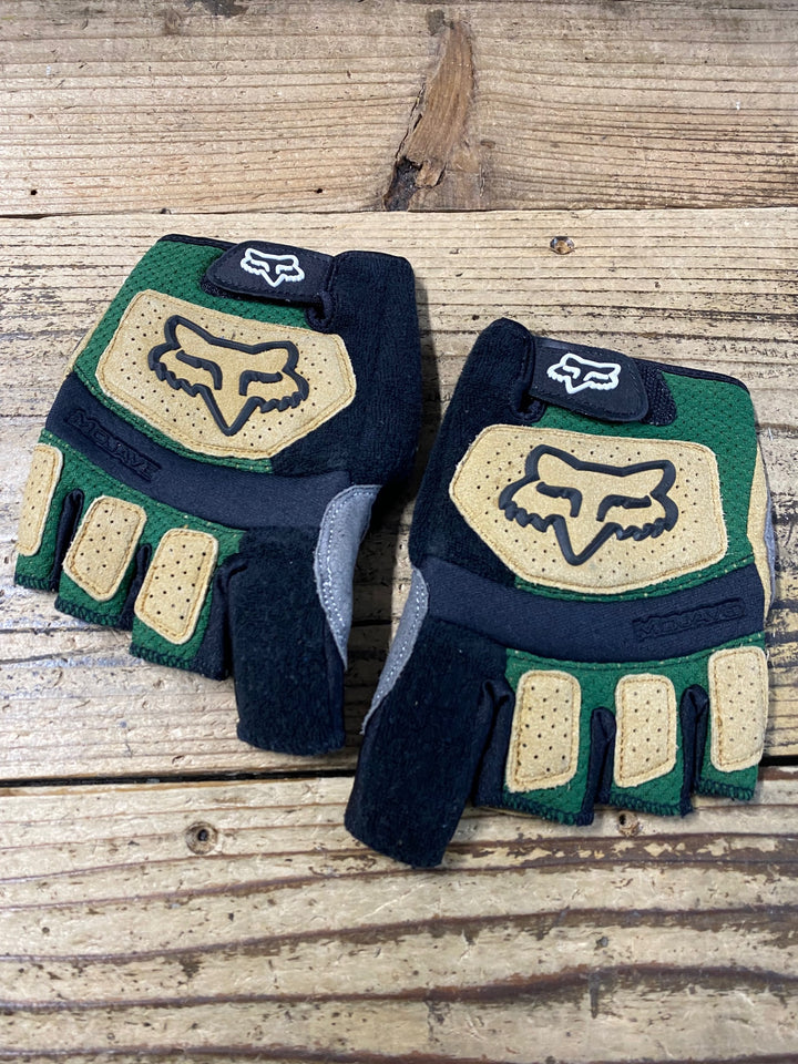 KB815 フォックス FOX Racing MOJAVE 指切りグローブ 緑黒茶 M
