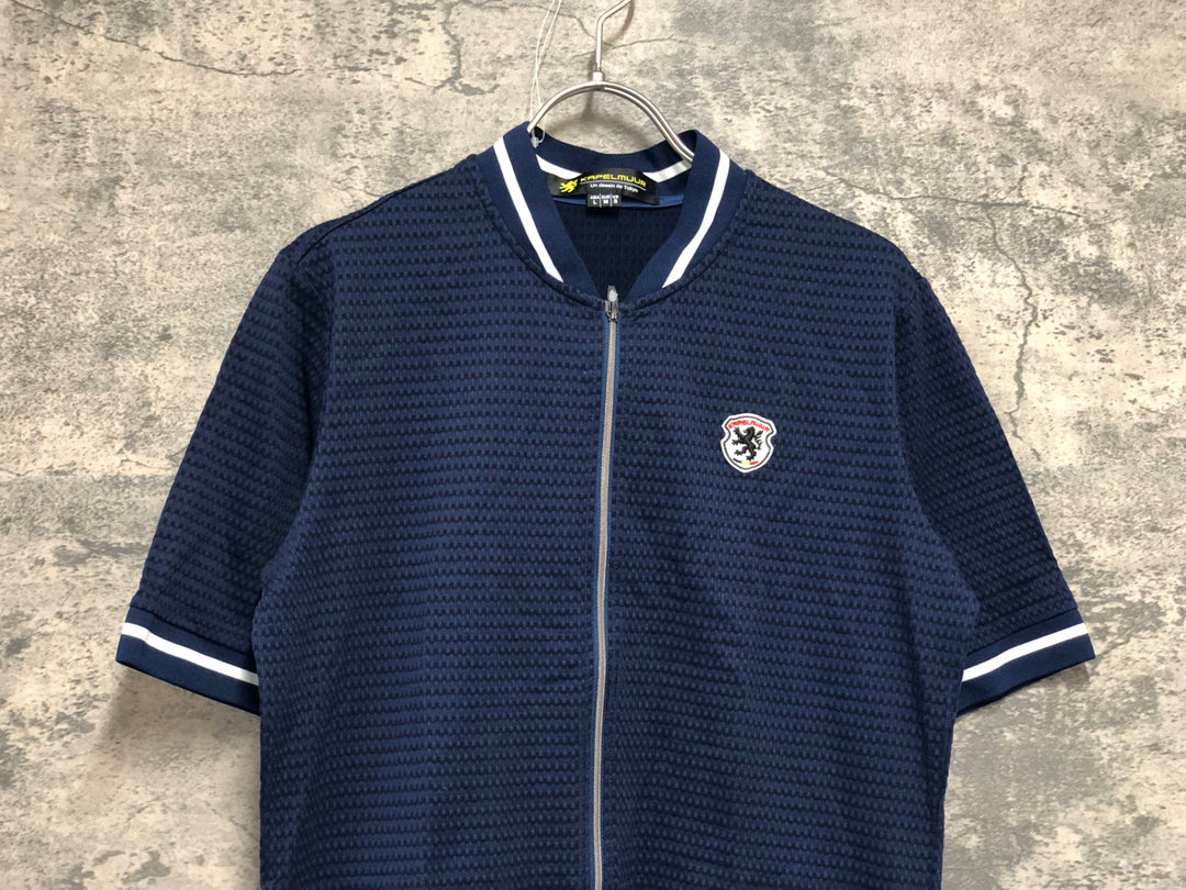 KJ113 カペルミュール KAPELMUUR 半袖 サイクルジャージ 濃紺 L