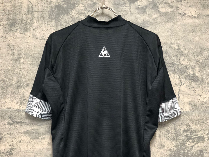 KK796 ルコックスポルティフ le coq sportif 半袖 サイクルジャージ 黒 O