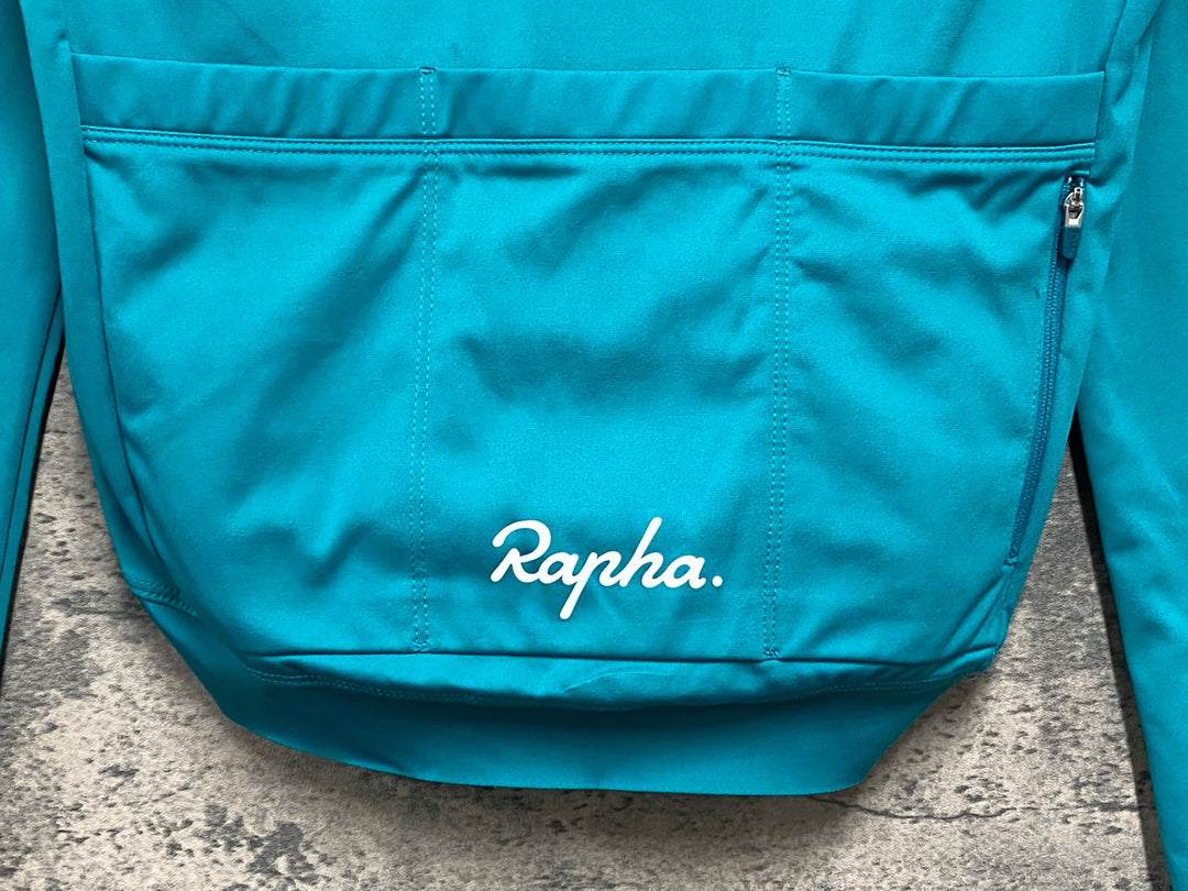 JW053 ラファ Rapha CORE LONG SLEEVE JERSEY 長袖サイクルジャージ ターコイズ S 裏起毛
