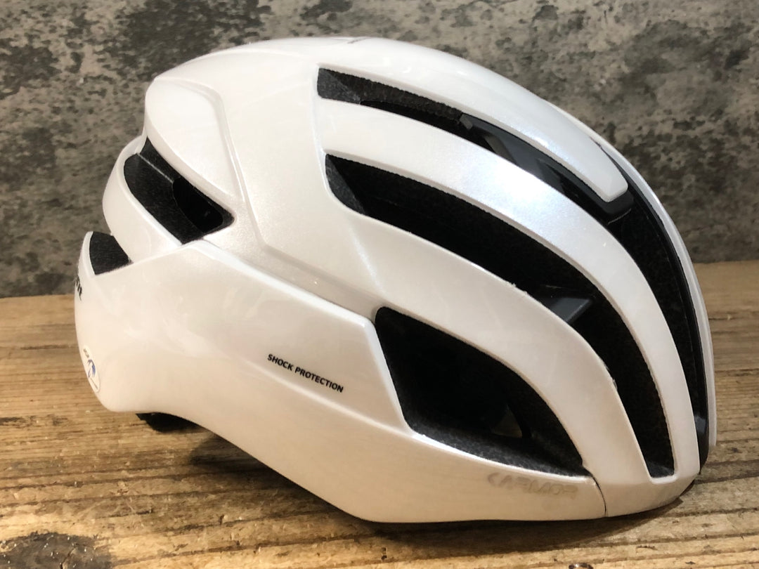 KJ221 カーマ― KARMOR Veliant ヘルメット L 59-60cm 白 2024/11製造