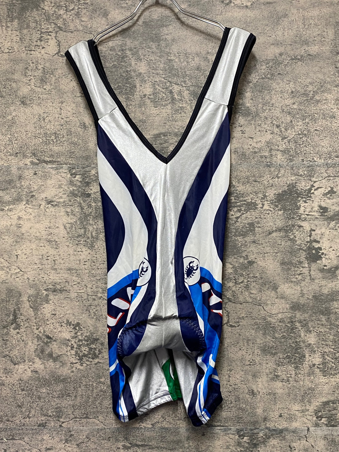 KE534 カステリ Castelli ビブショーツ 青 白 M ヴィンテージ