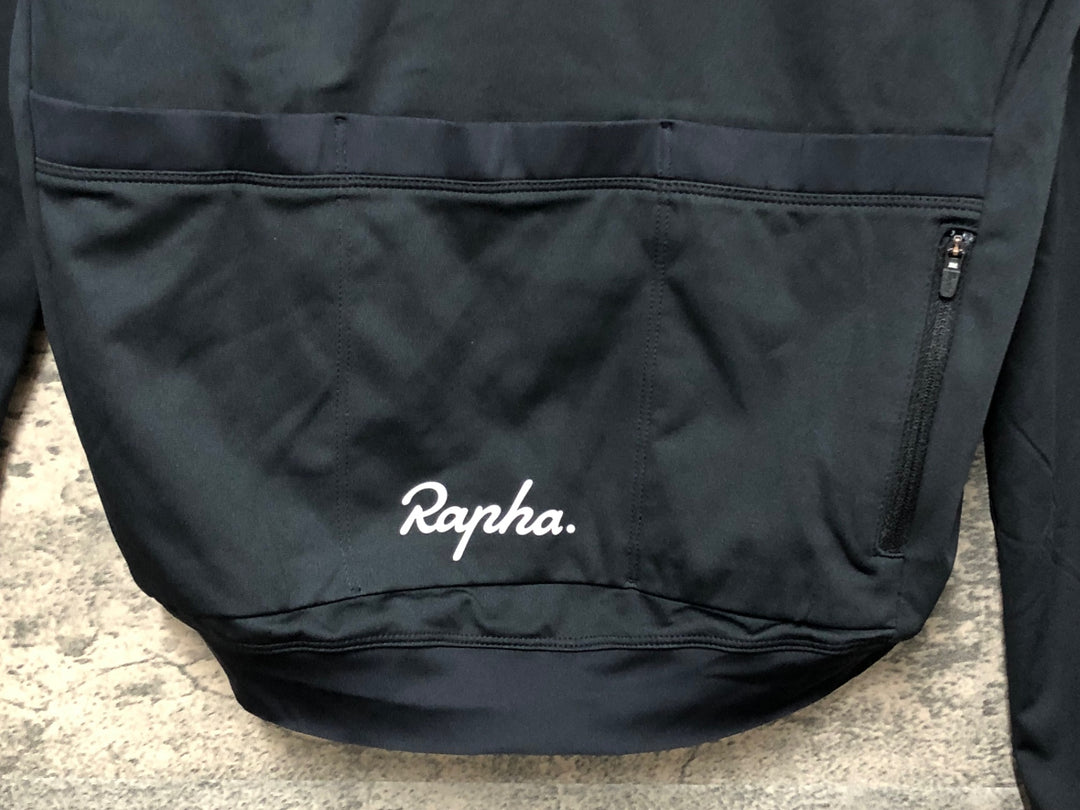 JT953 ラファ Rapha CORE LONG SLEEVE JERSEY 長袖 サイクルジャージ 裏起毛 黒 M