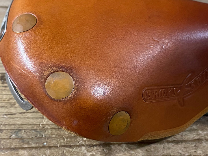 KE489 ブルックス BROOKS スウィフト チタニウム SWIFT TITANIUM レザーサドル ブラウン チタンレール