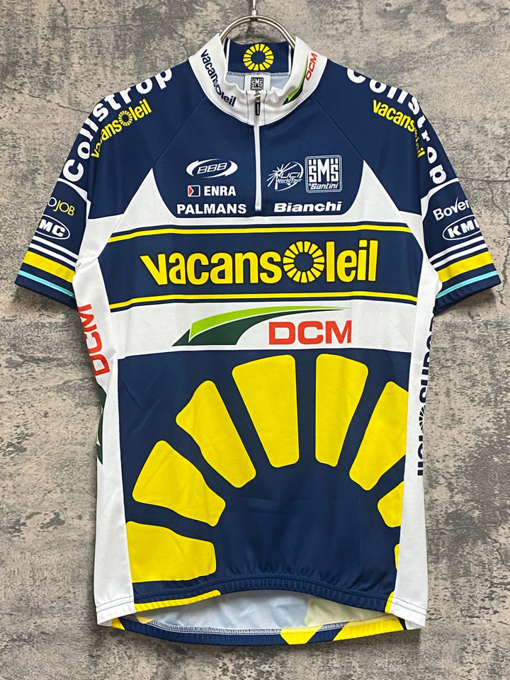 KB713 サンティーニ Santini 半袖 サイクルジャージ ハーフジップ 総柄 L vacansoleil