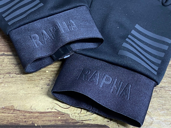 KD334 ラファ Rapha PRO TEAM WINTER GLOVES 長指 グローブ 黒 S 裏起毛