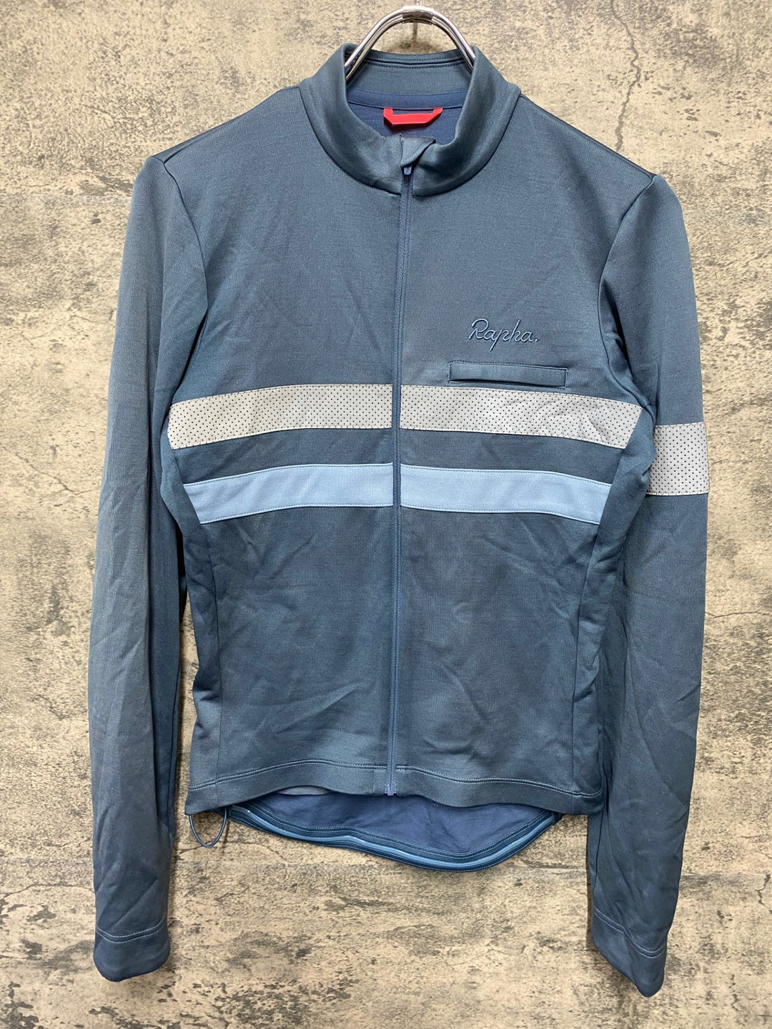 JT082 ラファ Rapha BREVET LONG SLEEVE JERSEY 長袖 サイクルジャージ 青 S