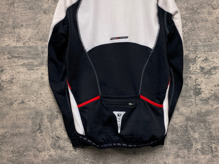 JV345 パールイズミ PEARL iZUMi 長袖サイクルジャケット 白黒 L 裏起毛