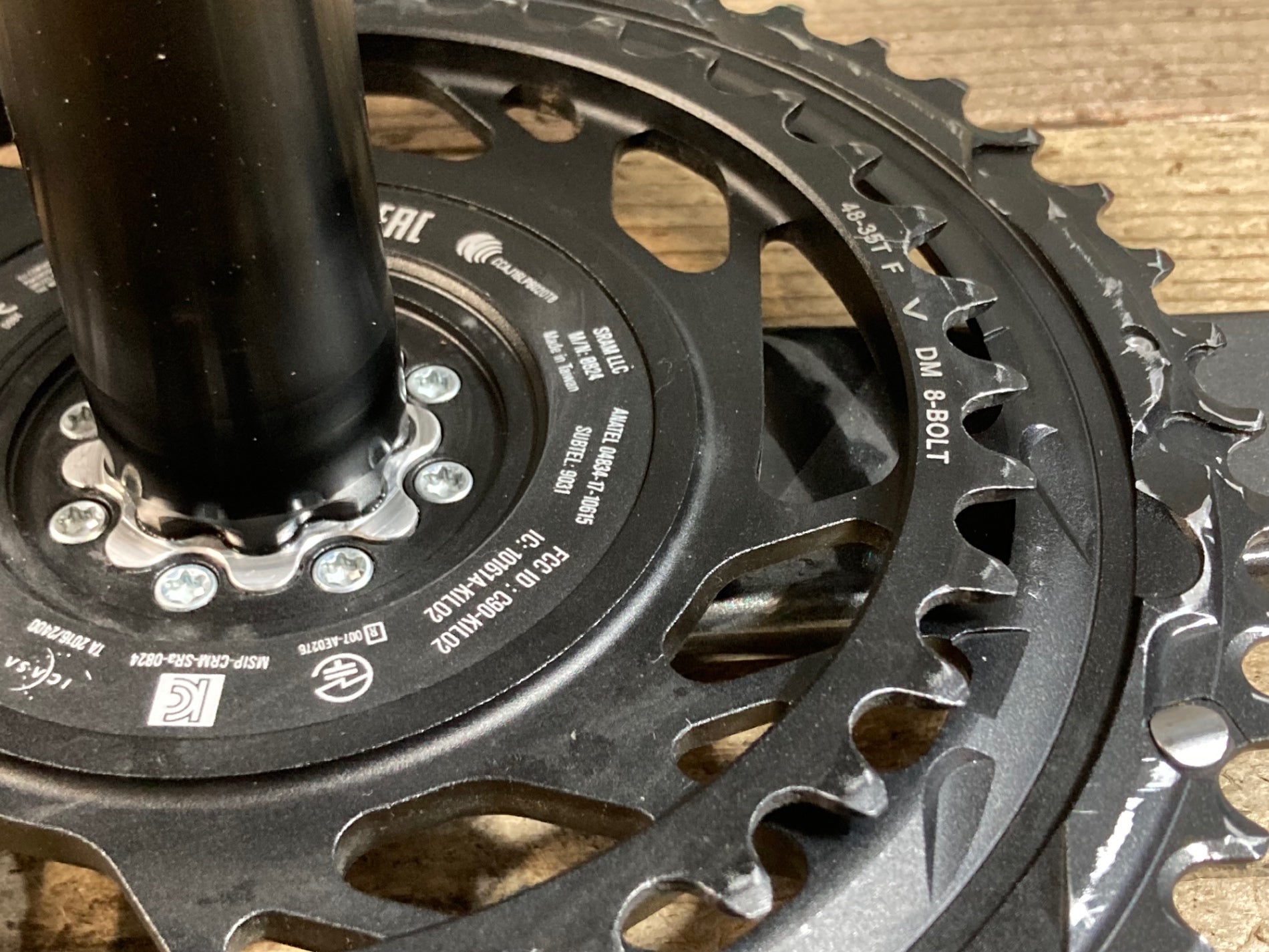 JZ469 スラム SRAM FORCE D2 クランクセット パワーメーター付き 165mm
