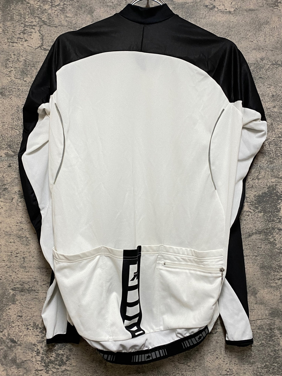 JQ219 アソス assos AIR BLOCK 799 長袖 サイクルジャージ M 赤黒 防風 変色