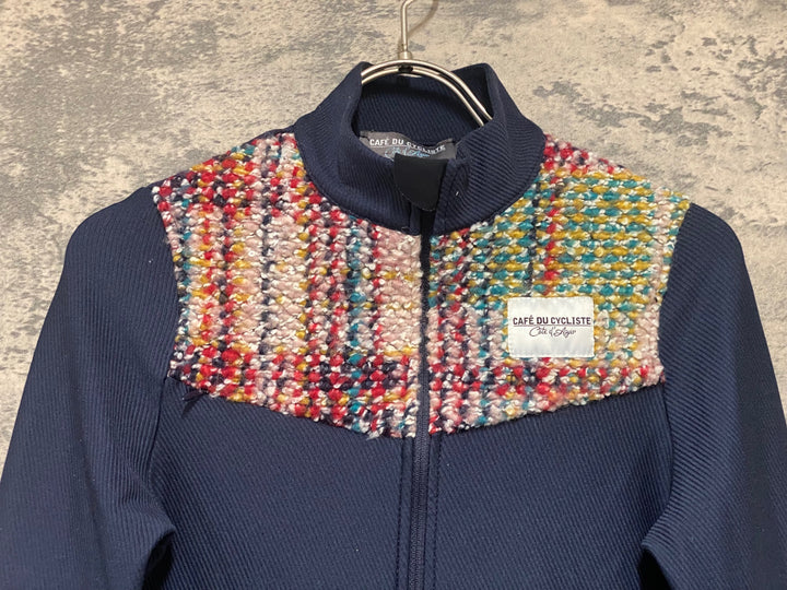 KF516 カフェドシクリステ Cafe du Cycliste Clemence man 長袖 サイクルジャージ 紺 XS