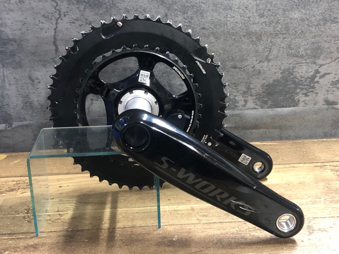 JY708 スペシャライズド SPECIALIZED S-WORKS POWER CRANK 170mm 52/36T パワーメータークランクセット 両足計測 ※ベアリングスペーサー欠品