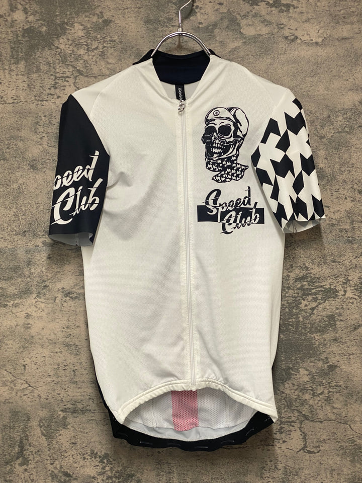 JK699 アソス assos Speed Club Jersey 半袖 サイクルジャージ 白 黒 S
