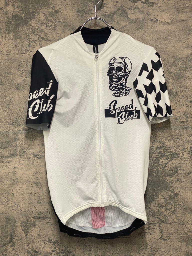 JK699 アソス assos Speed Club Jersey 半袖 サイクルジャージ 白 黒 S