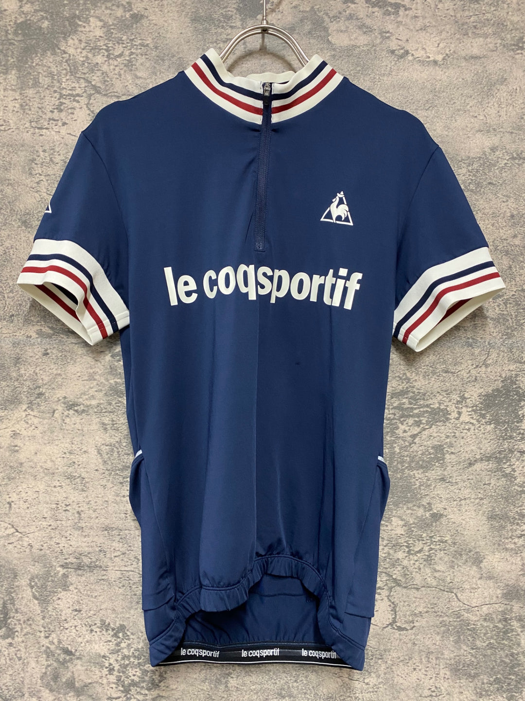 KD630 ルコックスポルティフ le coq sportif 半袖 サイクルジャージ 紺 S