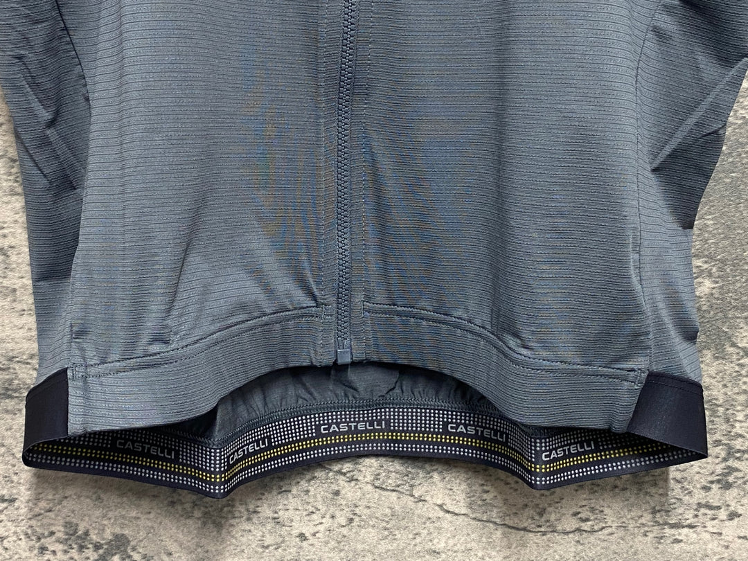 KE156 カステリ CASTELLI ESPRESSO 2 半袖 サイクルジャージ グレー XL