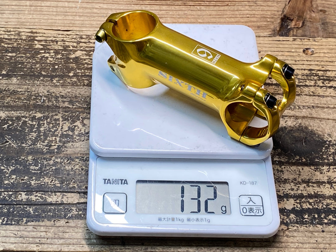 JI357 シックスコンポーネンツ SIXTH COMPONENTS アルミ ステム 金 90mm Φ31.8 OS