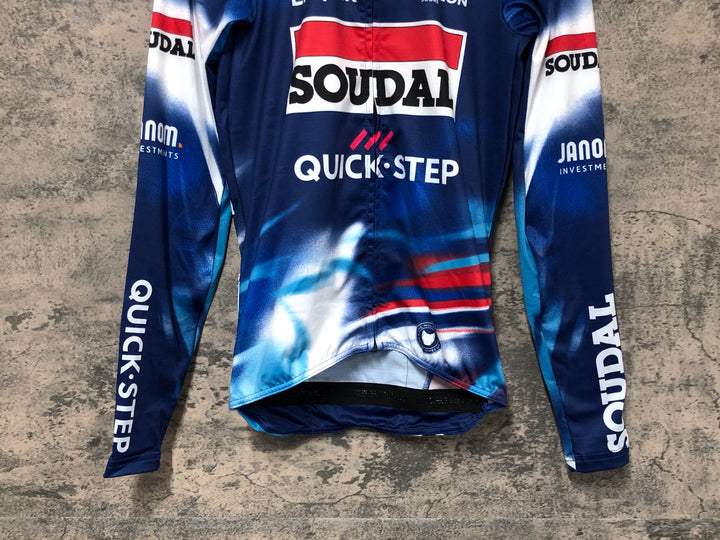 JT595 カステリ CASTELLI 長袖 サイクルジャージ 青 XS QUICK STEP