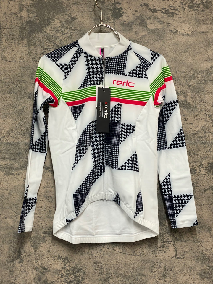 JV997 レリック reric Women's Sugar Long Sleeve Jersey 長袖 サイクルジャージ 白 S 裏起毛 レディース