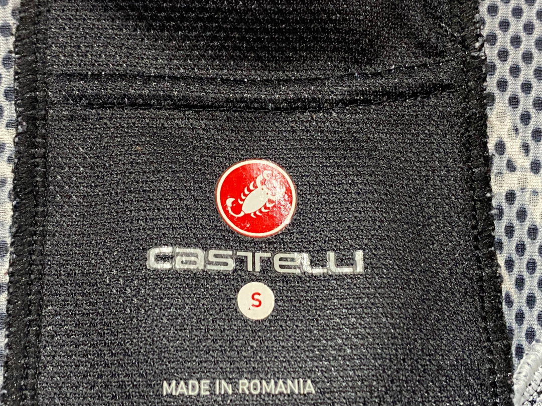 KK554 カステリ CASTELLI 半袖 ワンピース 黒 S NFTO ※スレ大、背面ポケット穴あきのためジャンク