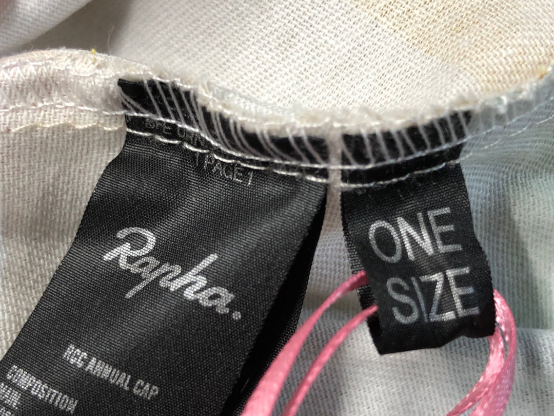 KD255 ラファ Rapha RCC ANNUAL CAP サイクルキャップ ベージュ 総柄 ワンサイズ