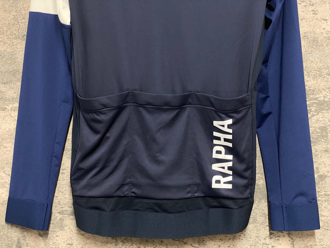 KR162 ラファ Rapha PRO TEAM LONG SLEEVE TRAINING JERSEY 長袖 サイクルジャージ 紺 S
