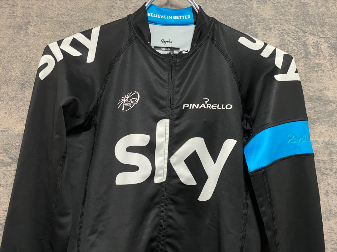 JV186 ラファ Rapha PRO TEAM JERSEY TEAM SKY 半袖 サイクルジャージ 黒 XS