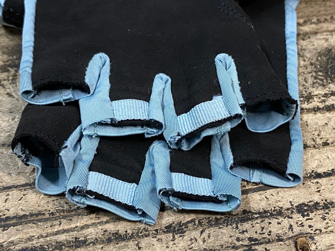 JU410 ラファ Rapha PRO TEAM MITTS 指切り グローブ 水色 黒 M
