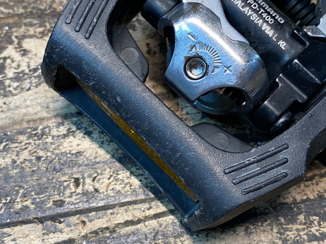 JI788 シマノ SHIMANO PD-T400 ビンディングペダル SPD ※ボルト欠品のためジャンク