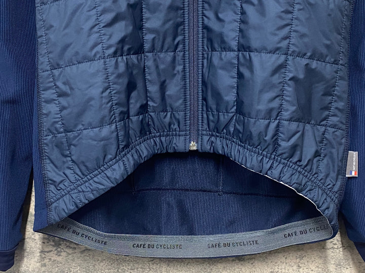 JY600 カフェドシクリステ CAFE DU CYCLISTE Leonie Men 長袖 サイクルジャケット 紺 L 中綿 ダウン