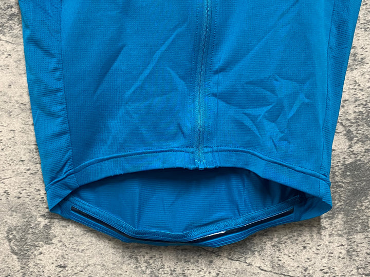 KE387 ラファ Rapha BREVET LIGHTWEIGHT JERSEY 半袖 サイクルジャージ XS 水色 ポケット部傷み