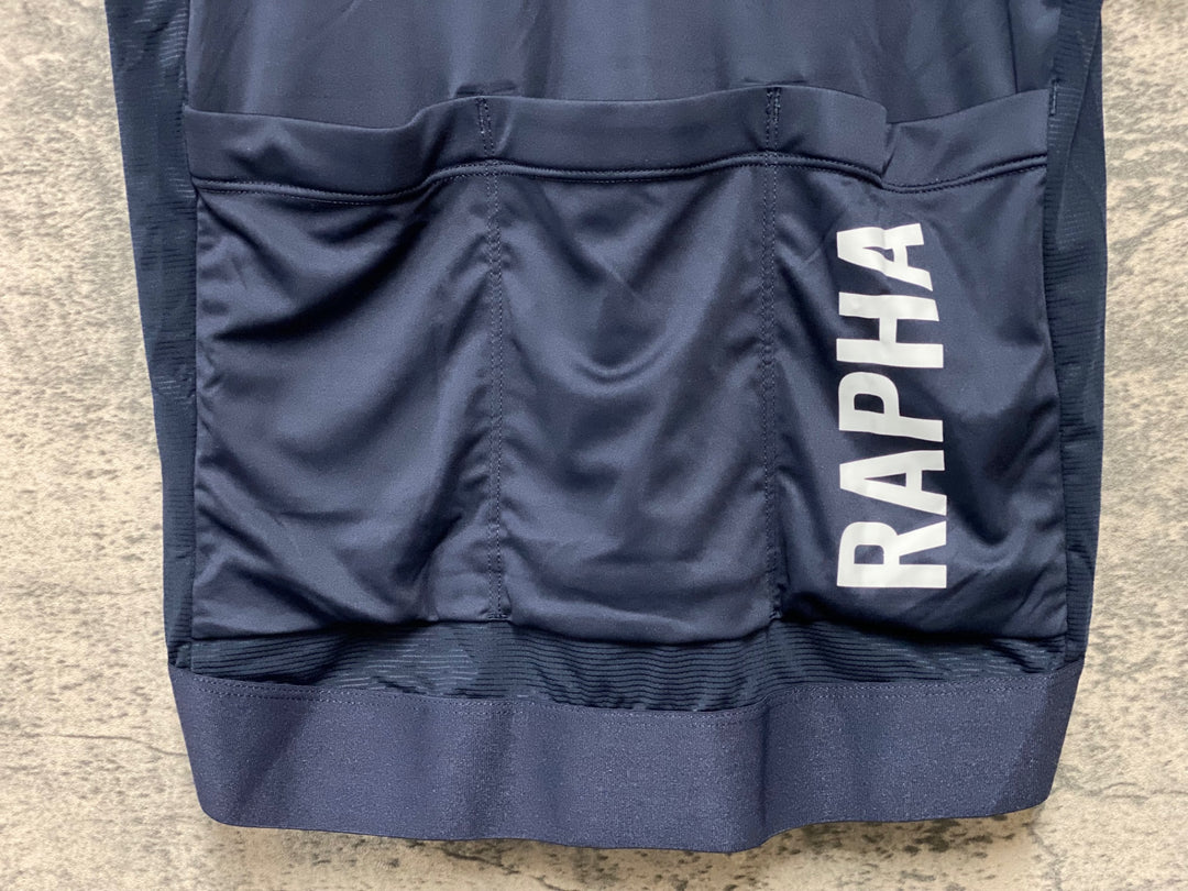 KH662 ラファ Rapha PRO TEAM TRAINING JERSEY 半袖 サイクルジャージ 紺 S