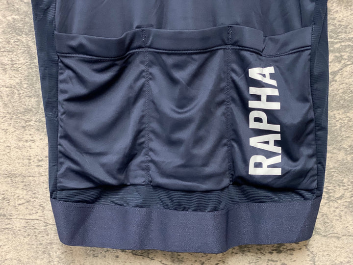 KH662 ラファ Rapha PRO TEAM TRAINING JERSEY 半袖 サイクルジャージ 紺 S