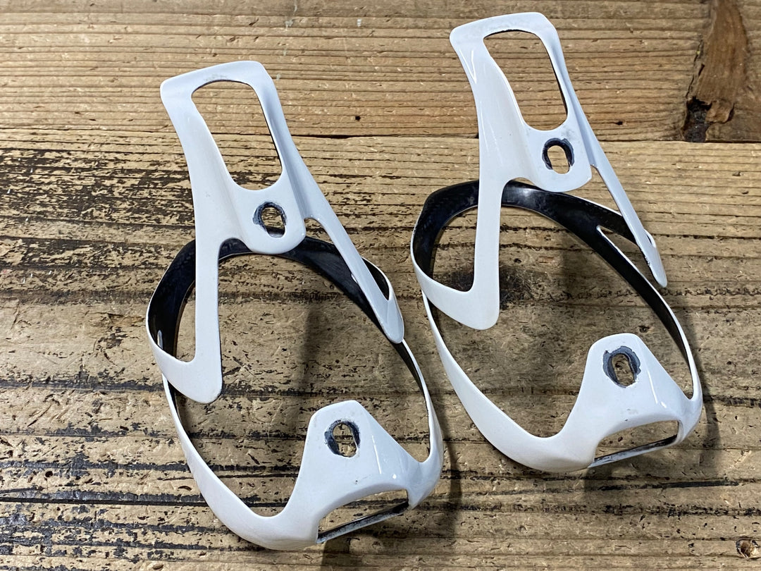 KF097 スペシャライズド SPECIALIZED Rib Cage II カーボン　ボトルケージ 白 2個セット