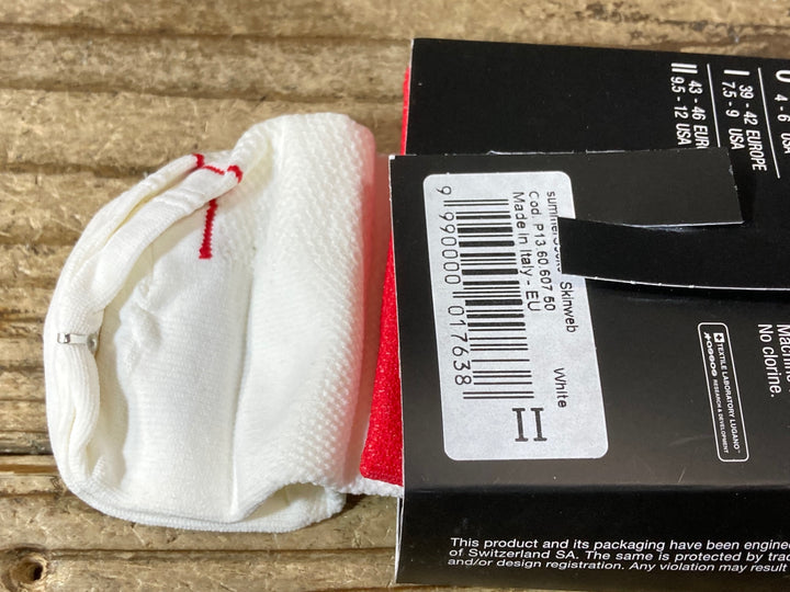 JQ206 アソス assos summerSocks skinweb サイクルソックス 白 2