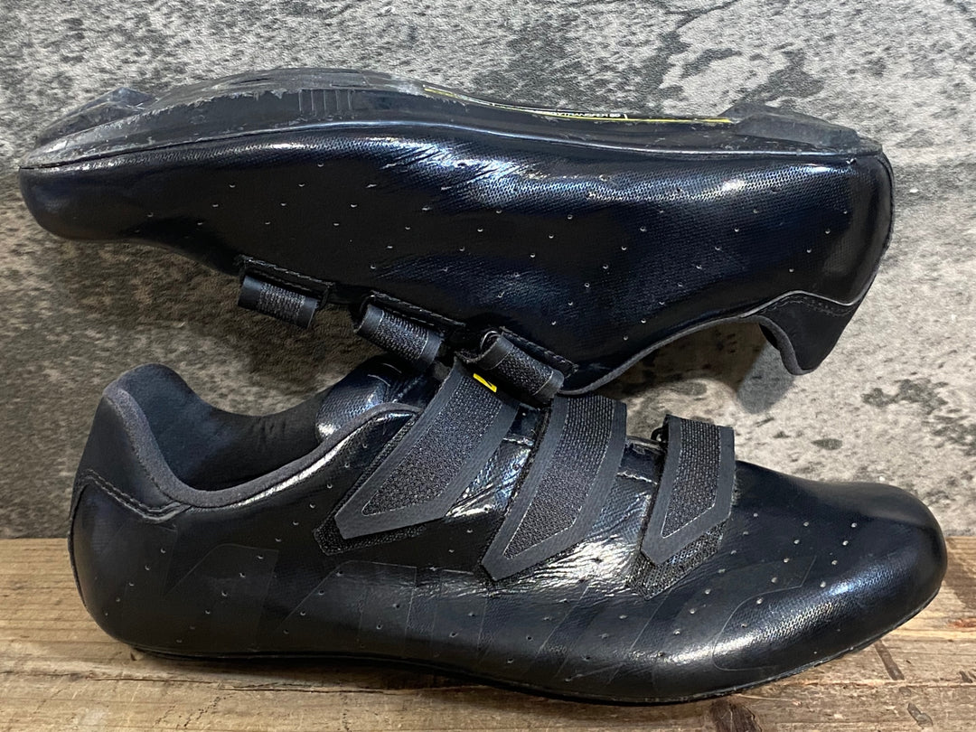 KG614 マヴィック MAVIC COSMIC ベルクロ ビンディングシューズ 3穴 黒 EU42