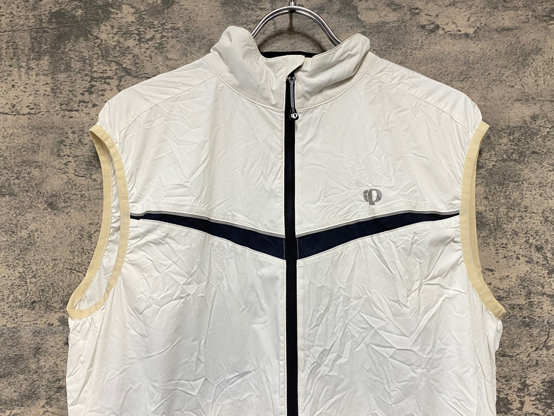 KK063 パールイズミ PEARL iZUMi サイクルベスト ジレ 白 サイズ不明 ※タグ劣化