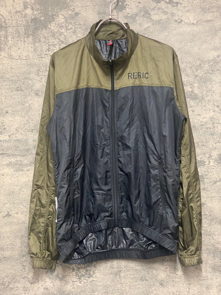 KE382 レリック reric 長袖 ウィンドブレーカー S 黒オリーブ
