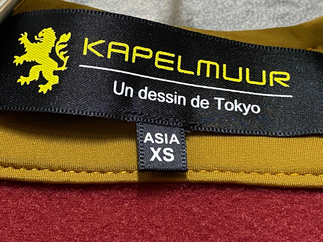 JM229 カペルミュール KAPELMUUR 長袖 ウィンドブレーカー 黒 赤 レディース XS