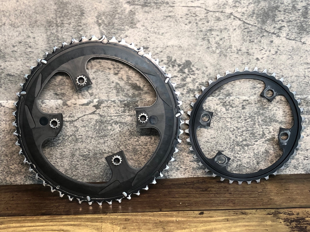 JC022 シマノ SHIMANO アルテグラ ULTEGRA FC-R8000 チェーンリング セット 53-39T ※歯の摩耗大の為ジャンク