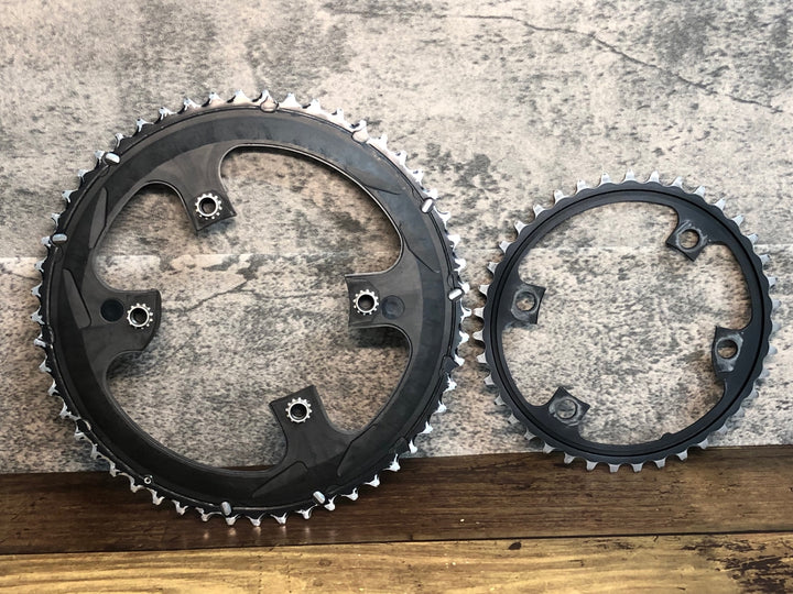 JC022 シマノ SHIMANO アルテグラ ULTEGRA FC-R8000 チェーンリング セット 53-39T ※歯の摩耗大の為ジャンク