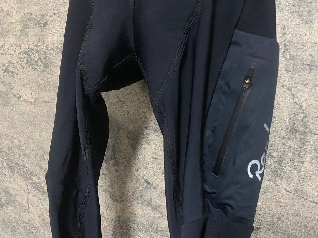 KQ561 ラファ Rapha BREVET CARGO WINTER TIGHTS ビブタイツ 黒 S 裏起毛 ※スレ