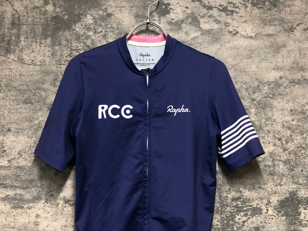 KH625 ラファ Rapha MIDWEIGHT RACE JERSEY 半袖 サイクルジャージ 紺 S CUSTOM
