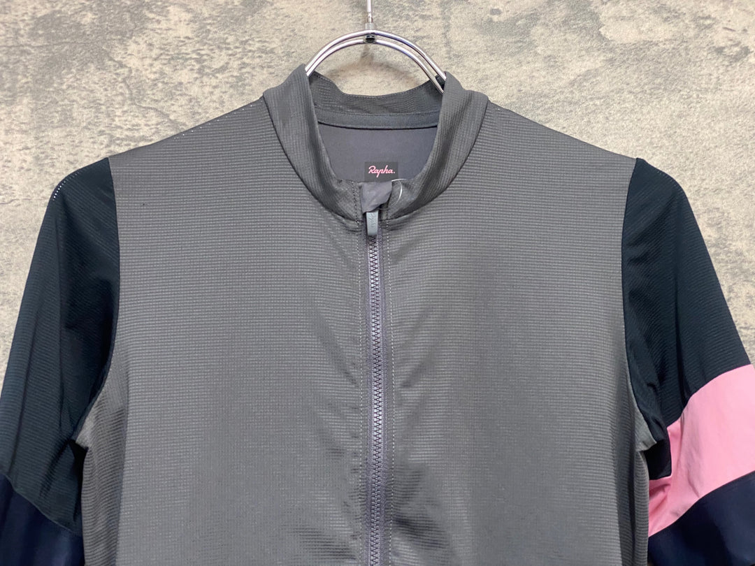 JM828 ラファ Rapha PRO TEAM TRAINING JERSEY 半袖 サイクルジャージ グレー S ※小穴あり