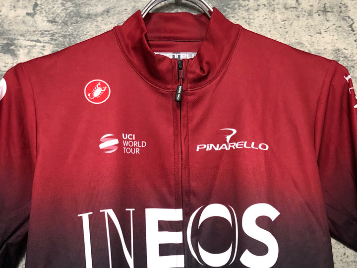 JV727 カステリ CASTELLI チームイネオス TEAM INEOS 半袖 サイクルジャージ 黒赤 M
