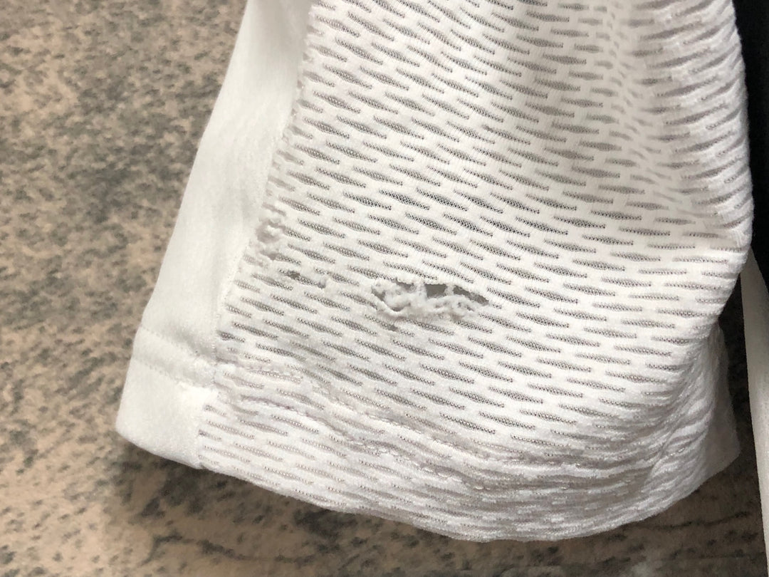 KD680 アソス ASSOS 半袖 サイクルジャージ 白 黒 L ※背面ポケット穴空き