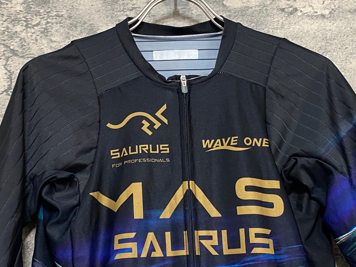 KF629 ウェイブワン WAVE ONE 半袖 サイクルジャージ 紺 XL MAS X SAURUS