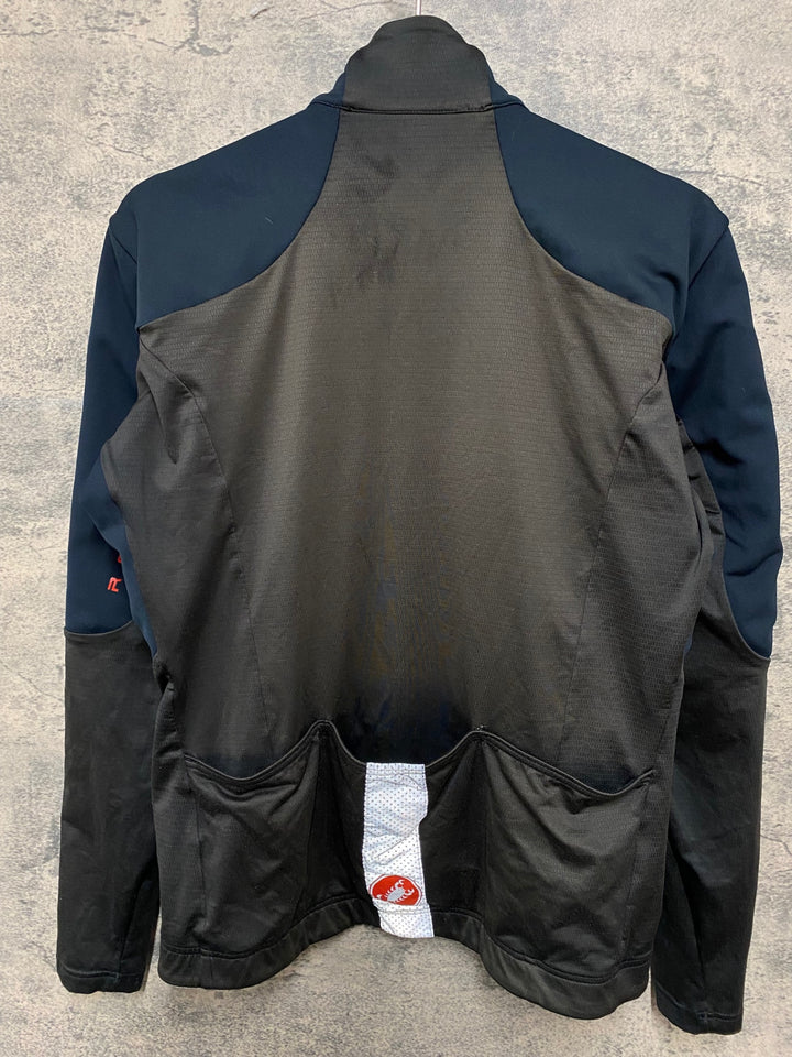 KG029 カステリ CASTELLI 長袖 サイクルジャージ 黒 M 裏起毛 GORE-TEX INFINIUM