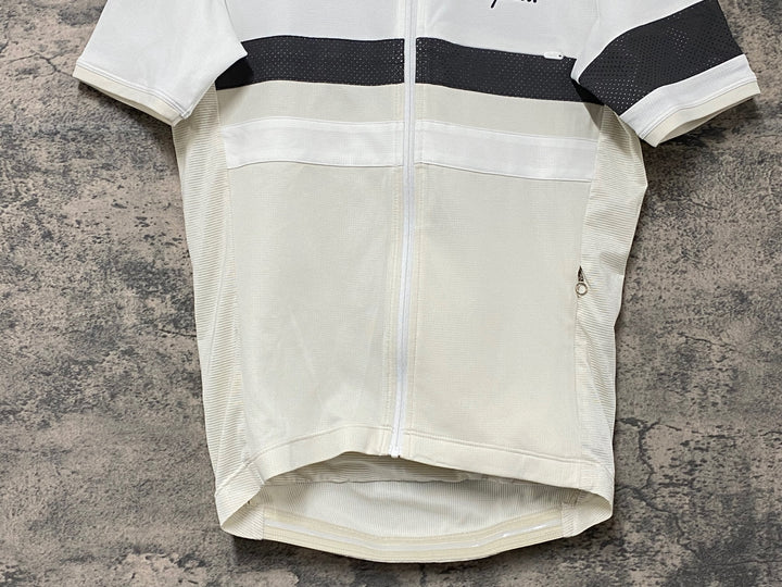 KJ683 ラファ Rapha BREVET LIGHTWEIGHT JERSEY 半袖 サイクルジャージ 白 ベージュ XS